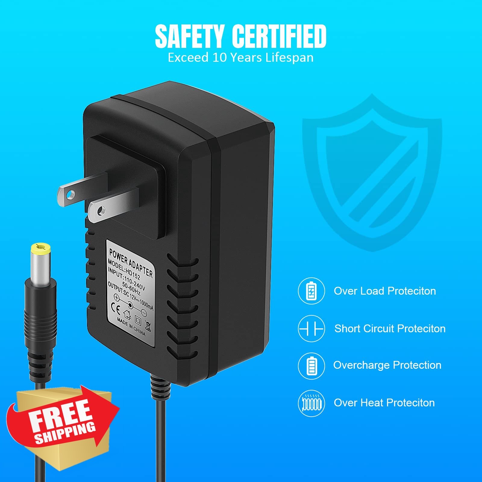 venshun 12v Ride On Toy Car Battery Charger