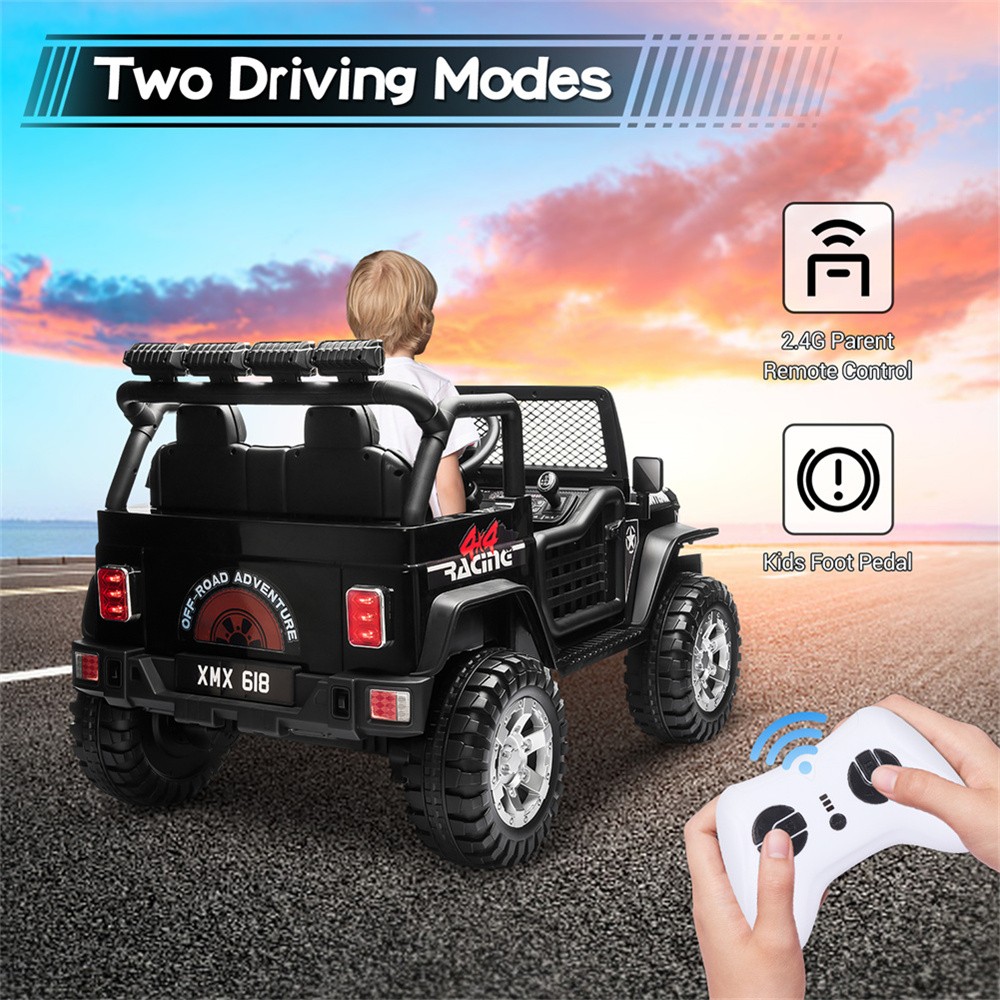 12V Kids Ride On Car Electric Vehicle Toy Truck Jeep 2-Seater w/Remote Control