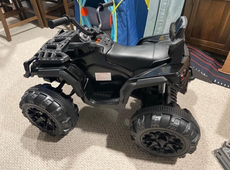 Kids ATV 4 Wheeler, 24V Electric ATV Ride On Toy for Kids, 400W Motor LED Lights