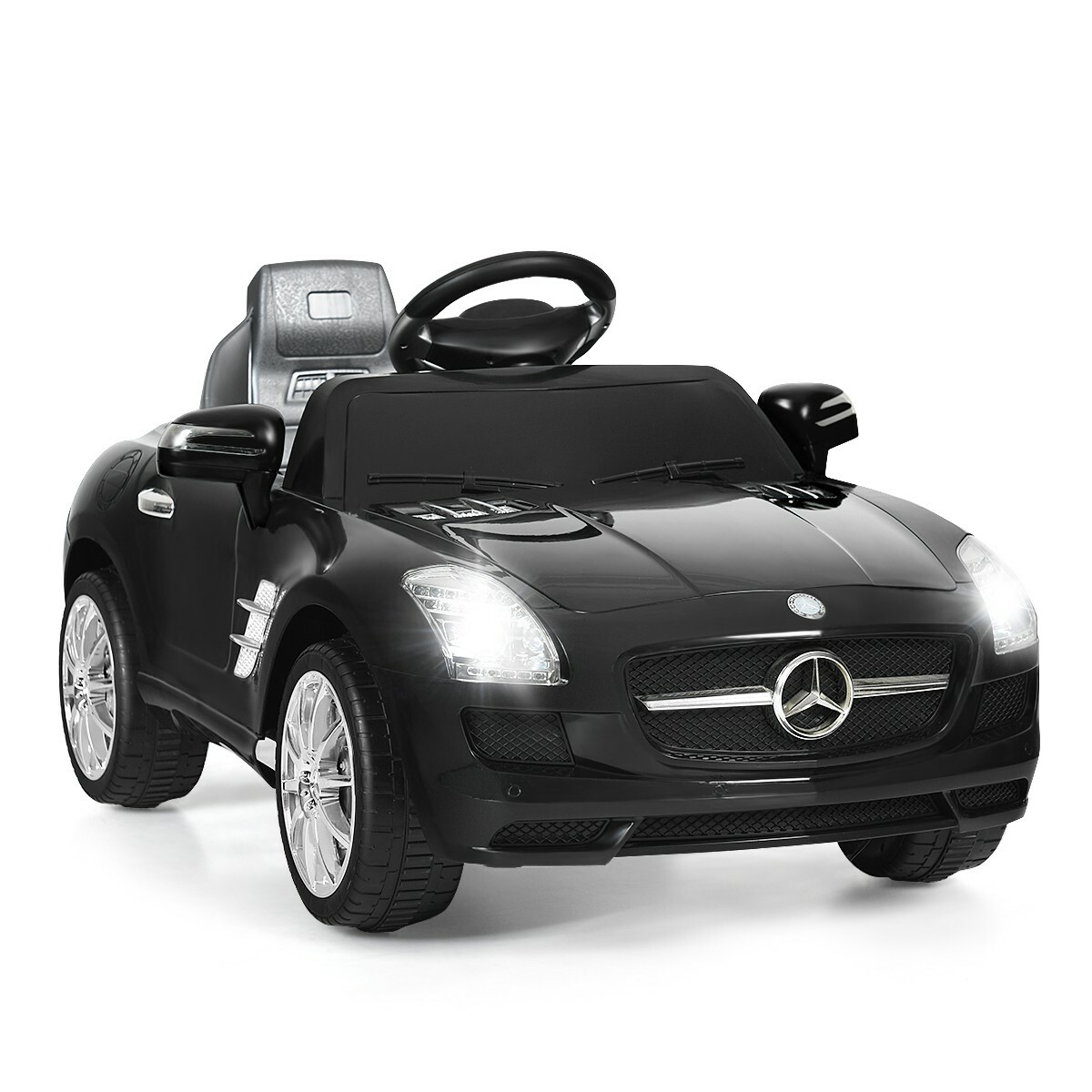 New Mercedes Benz SLS Kids Remote Control Ride on Car with MP3 Black