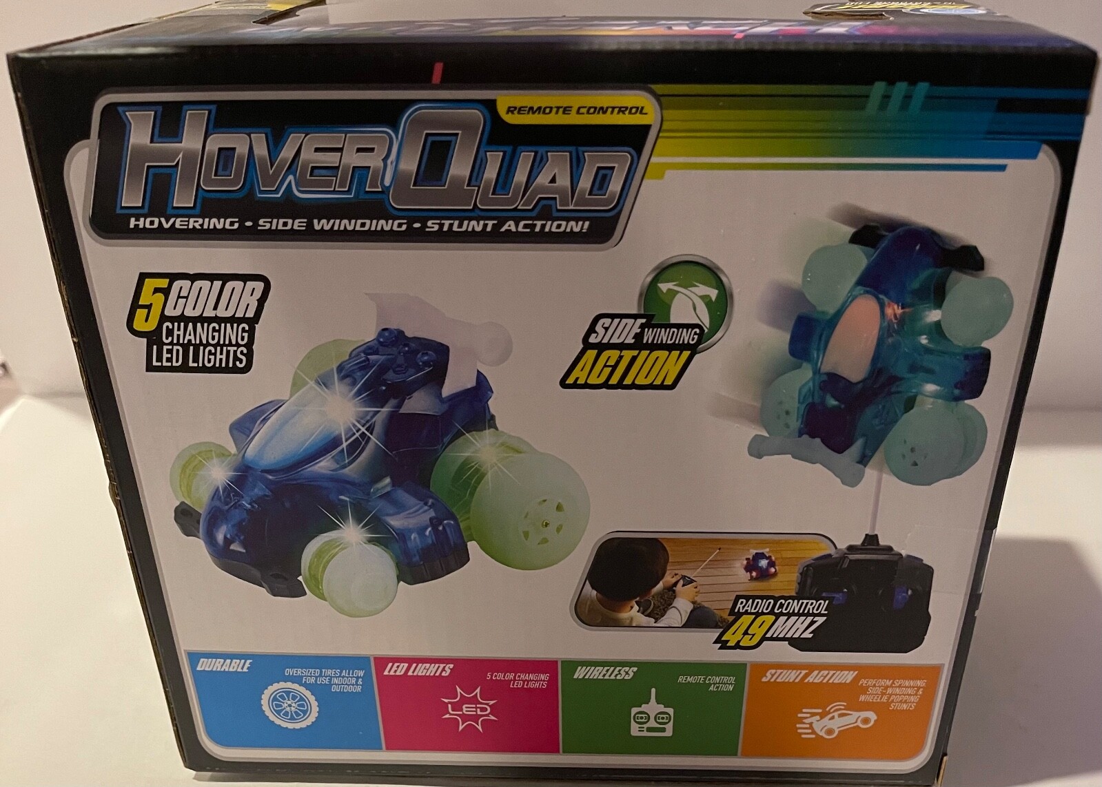 HoverQuad Remote Control BLUE Car w/ Lights & Auto Stunts Brand New In Box