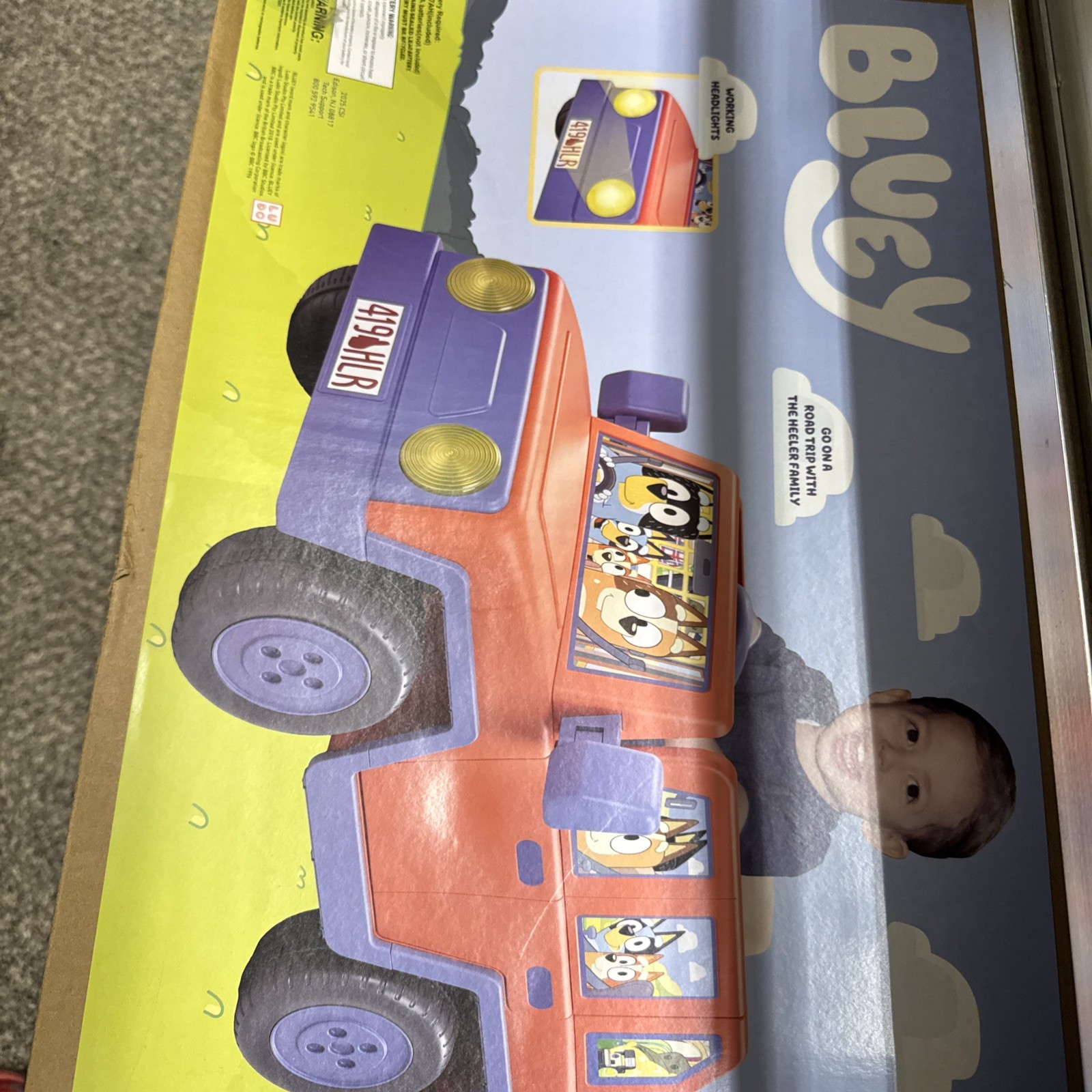 Bluey Heeler Family 12-Volt Battery Powered Ride-On, Ages 3+, 66lb. Max Weight