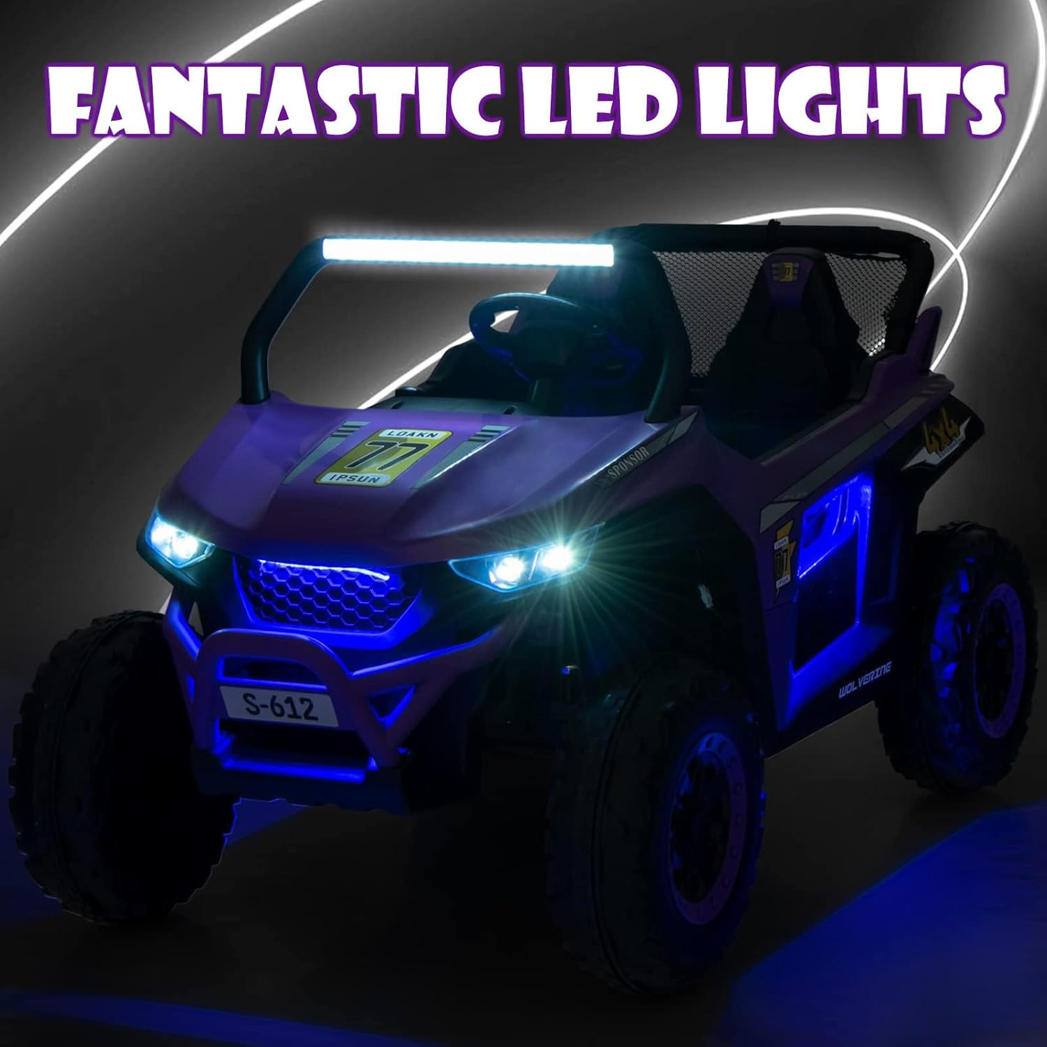 2 Seater Ride on Car for Kids, 12V UTV Kids’ Electric Vehicles with Remote Contr