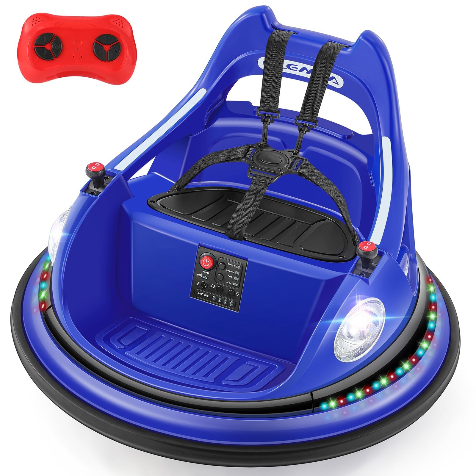 Bumper Car, 1.9MPH Max, 12V Electric Car for Kids W/Parent Remote, Bluetooth …