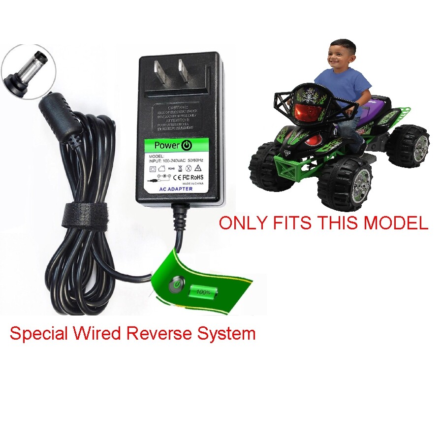 12V Circle Charger for Monster Jam Grave Digger ATV Quad Four Wheeler P. Wheels