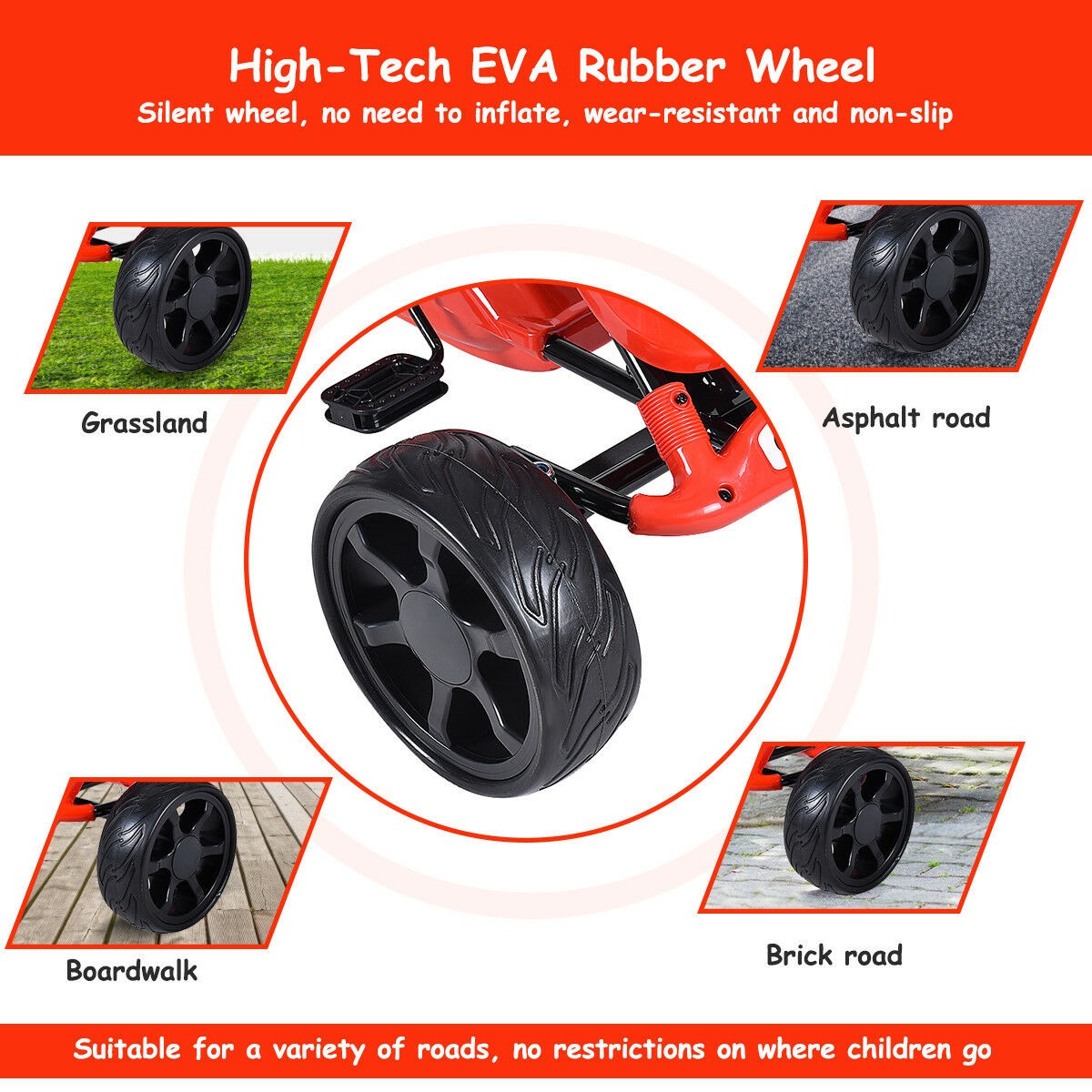 Go Kart Kids Ride On Car Pedal Powered Car 4 Wheel Racer Toy Stealth Outdoor New