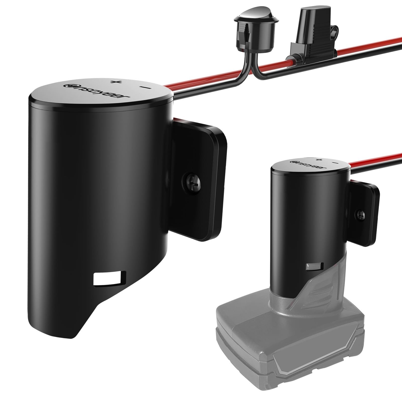 Power Wheel Adapter with Fuse & Switch, Secure Battery for 12V 1 Pack