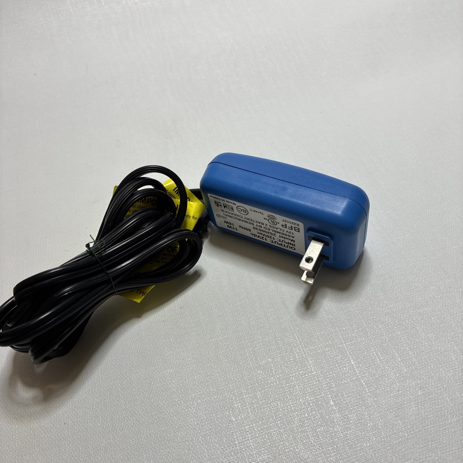 Genuine Peg-Perego 12V DC Class 2 Battery Charger Model 25200030