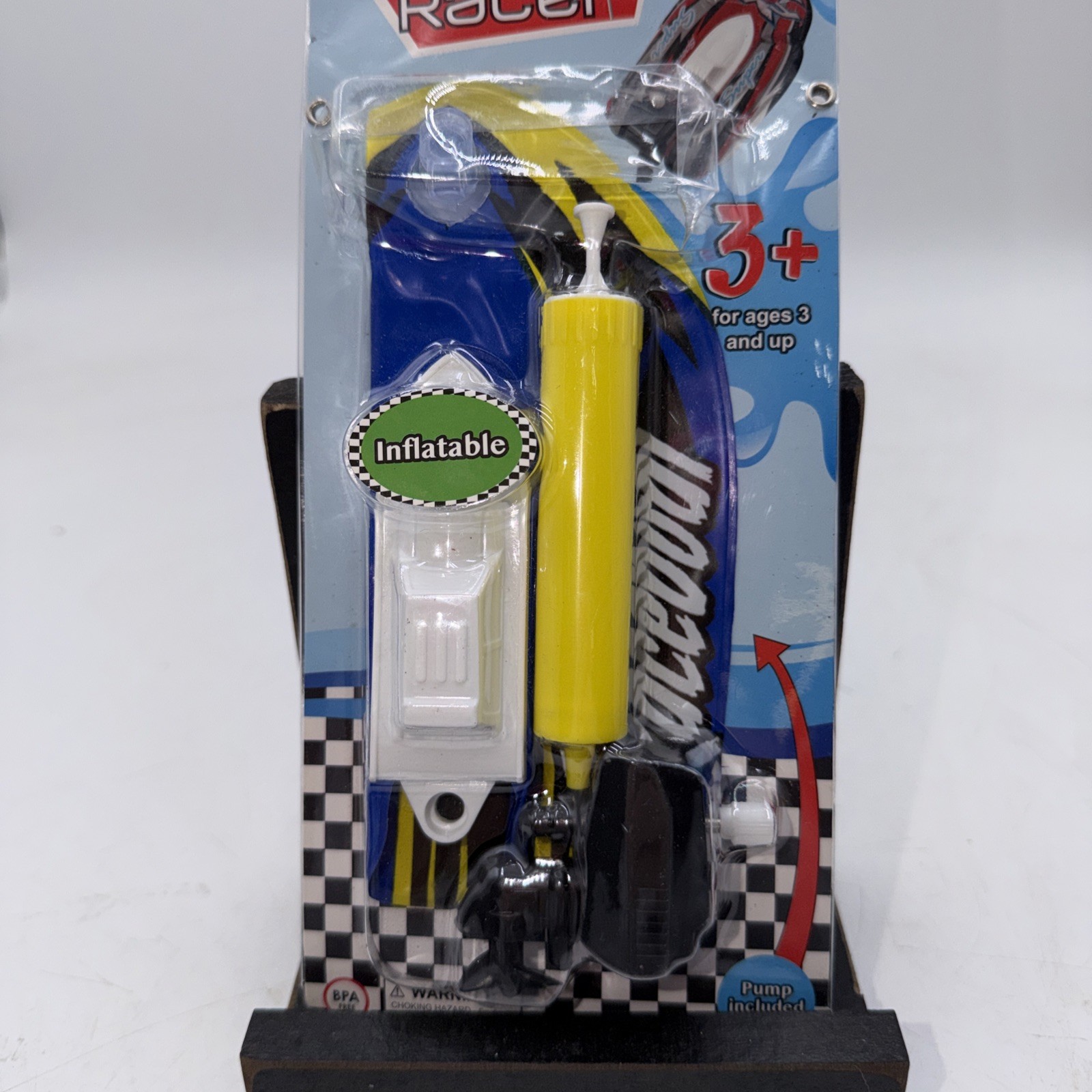 Items 4U! Windup Boat Racer Inflatable Toy Boat (ages 3+) New/Sealed