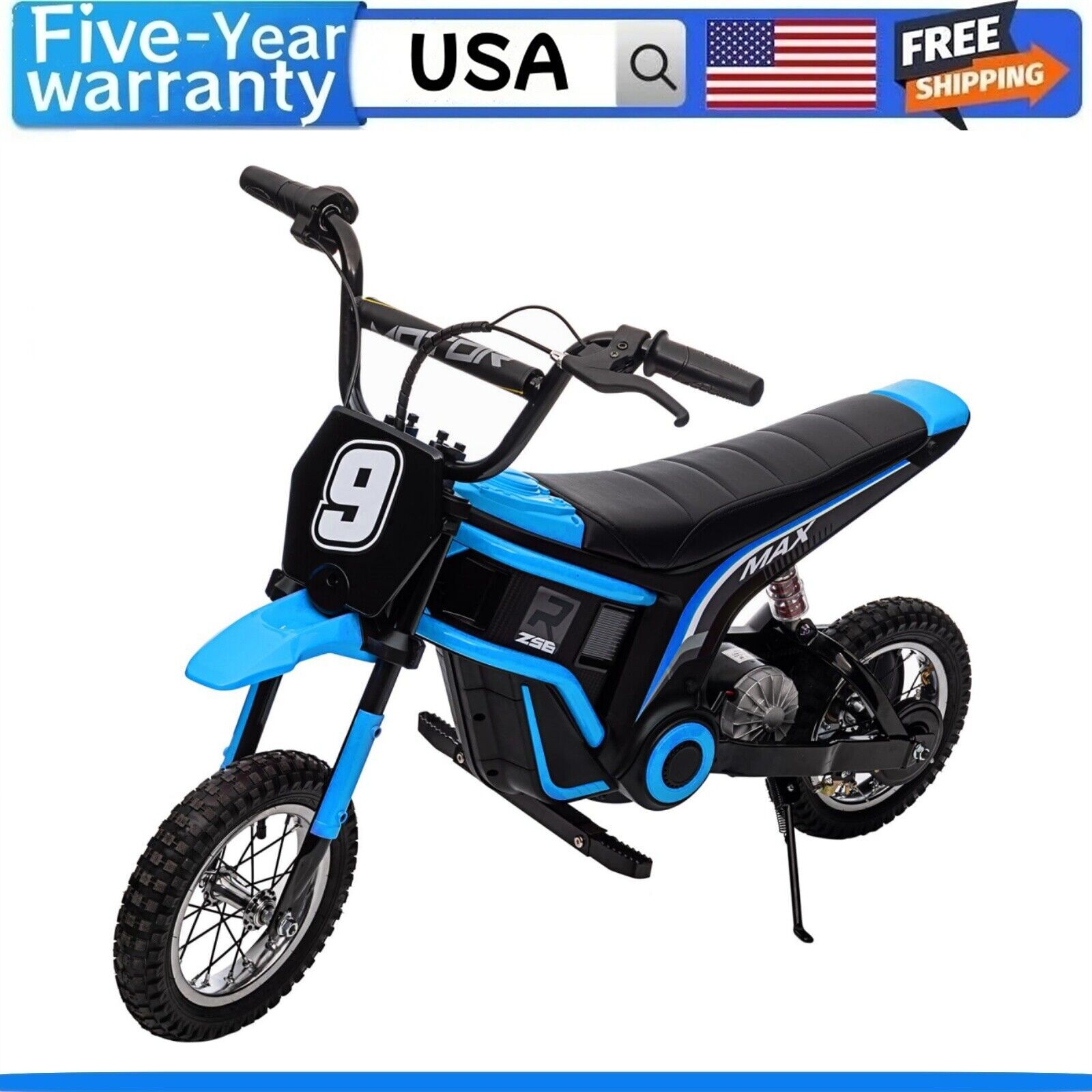 🍎Kid Ride On Dirt Bike 350W Electric Motorcycle Up to 14.29MPH 24V Battery 8-14