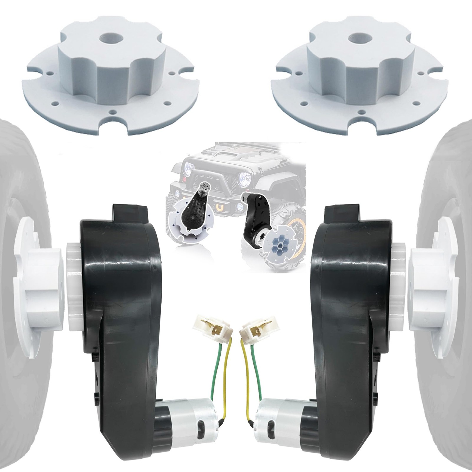 2PCS Kids Ride On Car Gearbox 12V RS550 40000RPM High Speed Motor Gearbox for Po