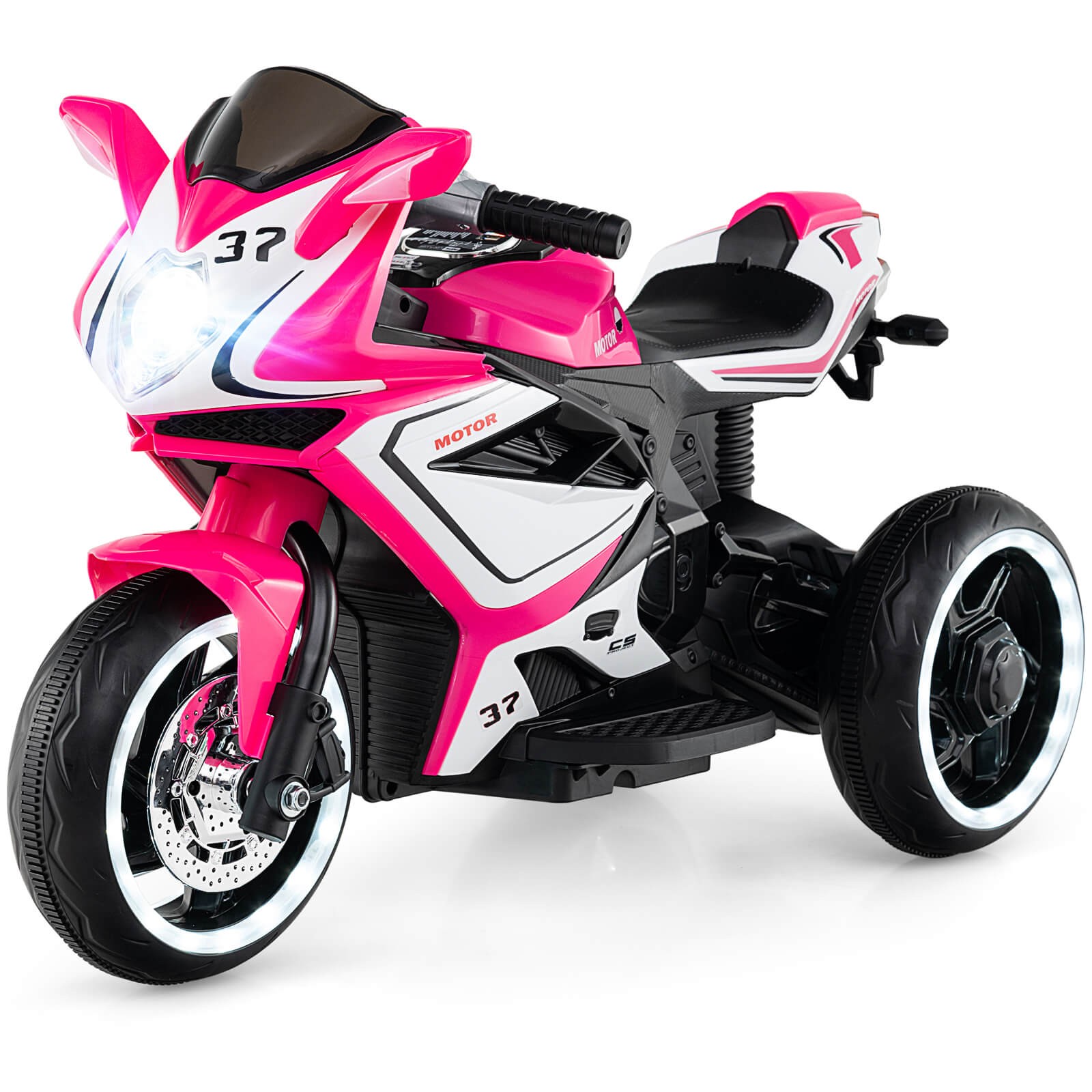 Kids Ride on Motorcycle 6V Battery Powered Mini Electric Motorbike w/ LED Lights