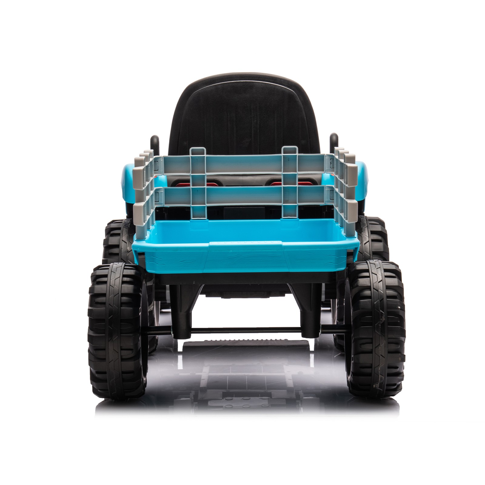 24v Kids Ride Tractor Trailer 1.86-4.97MPH electric car 3 speed adjustable Blue