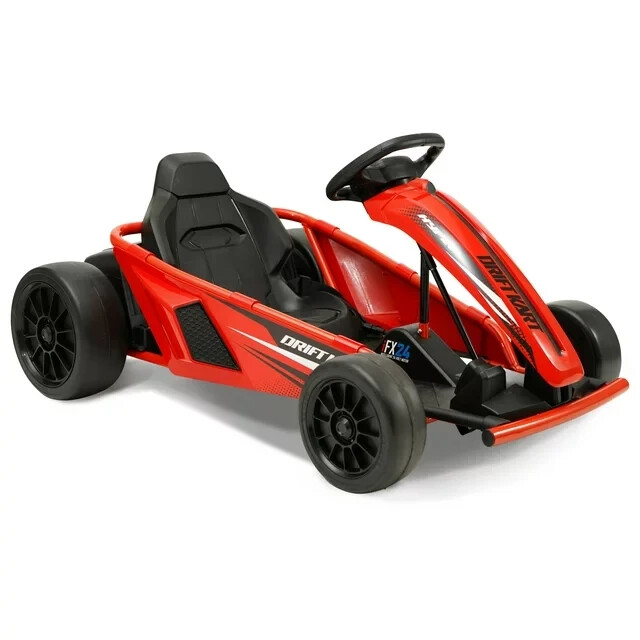 Drift Go Kart Ride On 24V Battery-Powered Vehicle, Ages 8+, Red
