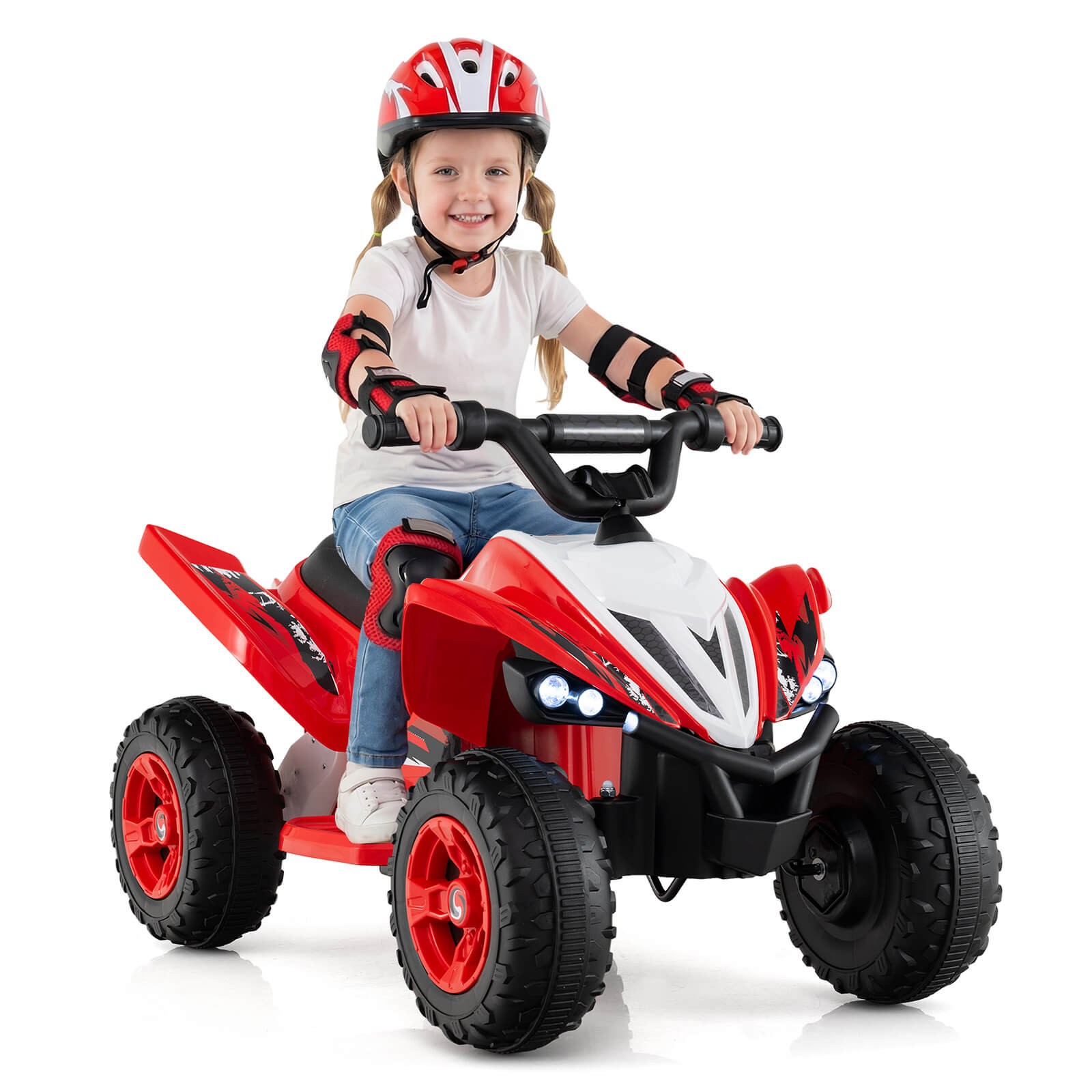 12V Quad 4 Wheeler Ride on Toy w/ Music, Light, USB Port, Wireless Connection