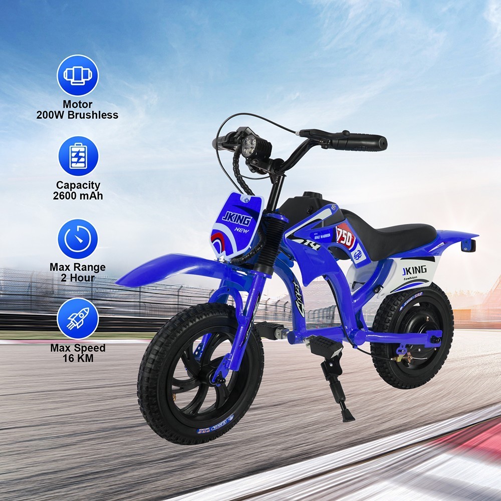 200W Kids Electric Motorcycle – Up to 10MPH Max Speed & 12 Miles Long Range