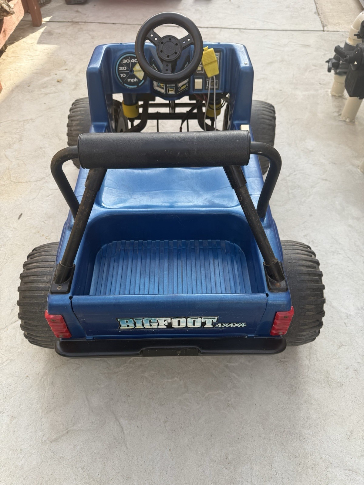 Power Wheels Bigfoot Blue Battery Operated Ride-On Truck Toy for Ages 3-7