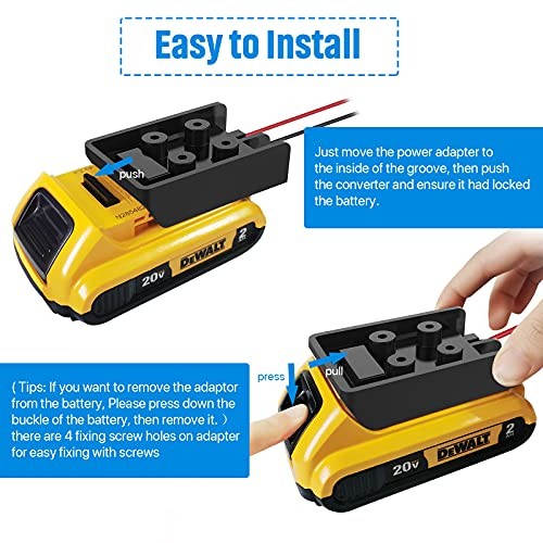 Power Wheel Adapter with Fuse & Switch, Secure Battery Adapter for 20V-1 Pack