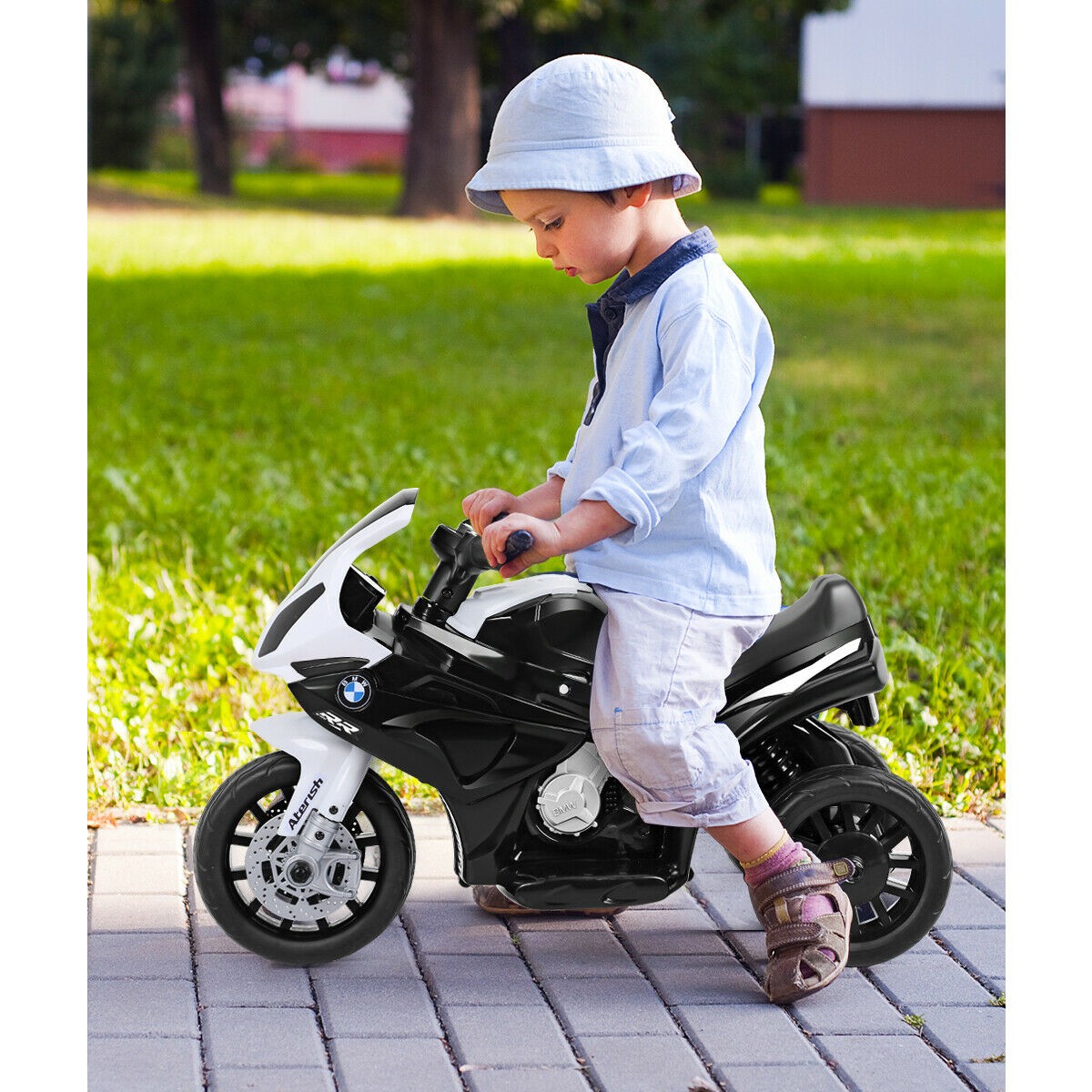 Kids Ride On Motorcycle BMW Licensed 6V Electric 3 Wheels Bicycle w/