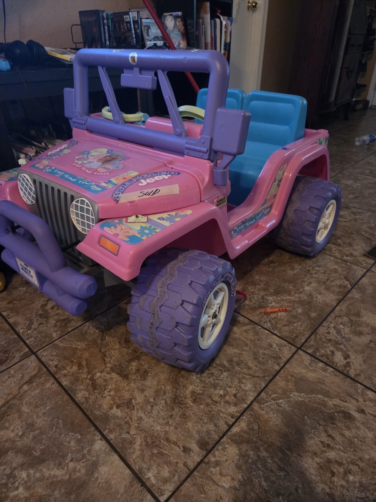 Barbie Jeep Power Wheele -Needs Battery