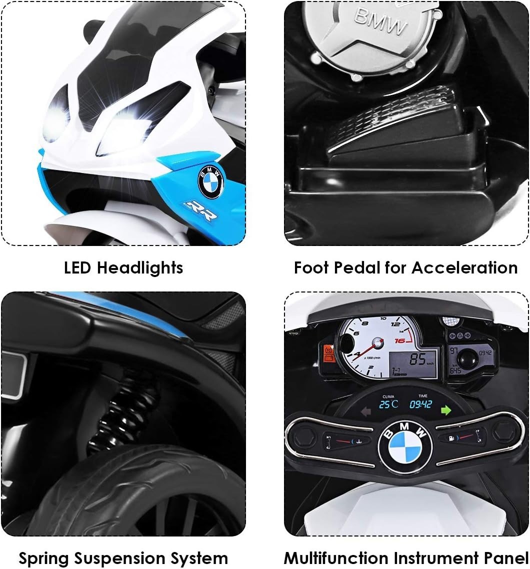 Safe BMW Kids Ride-On Motorcycle – Electric Toy with Lights & Music for Toddlers