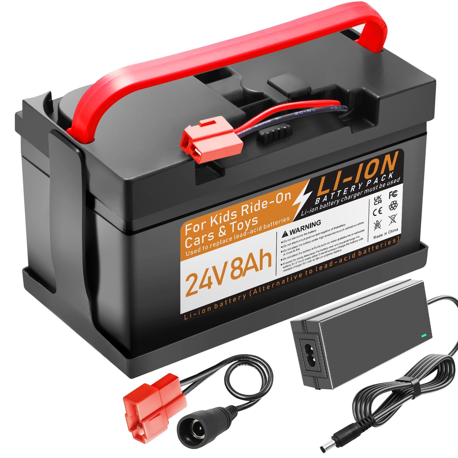 Tnvodejo 24V Lithium Battery 8Ah for Huffy Torex UTVs & Ride-On Cars – New!