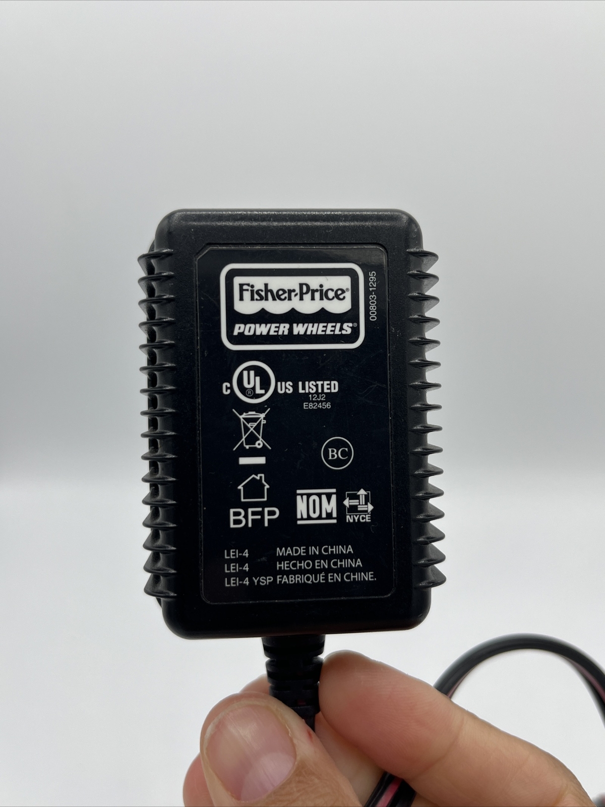 Fisher Price Power Wheels 00803-1295 Class 2 Battery Charger OEM Genuine