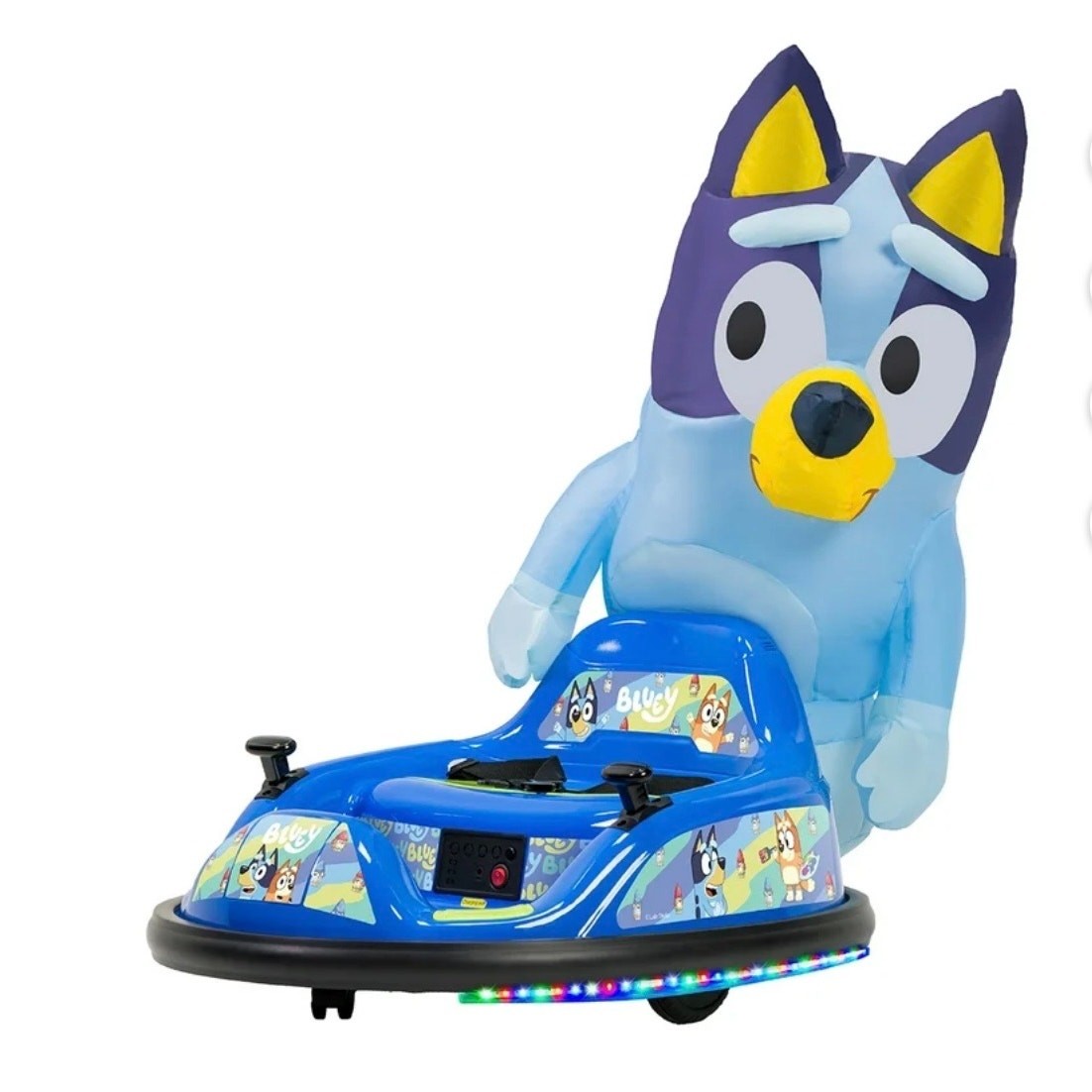 Bluey 6V ImaginAir Ride-On Bumper Car with Inflatable Character NEW