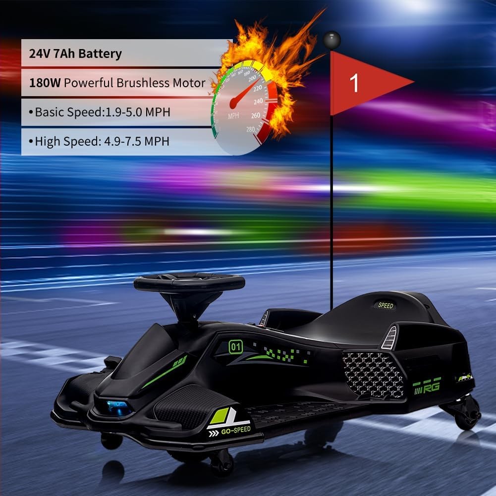 24V Brushless Drift Car for Kids – High-Speed RC Car, Ages 8+, Birthday Gift