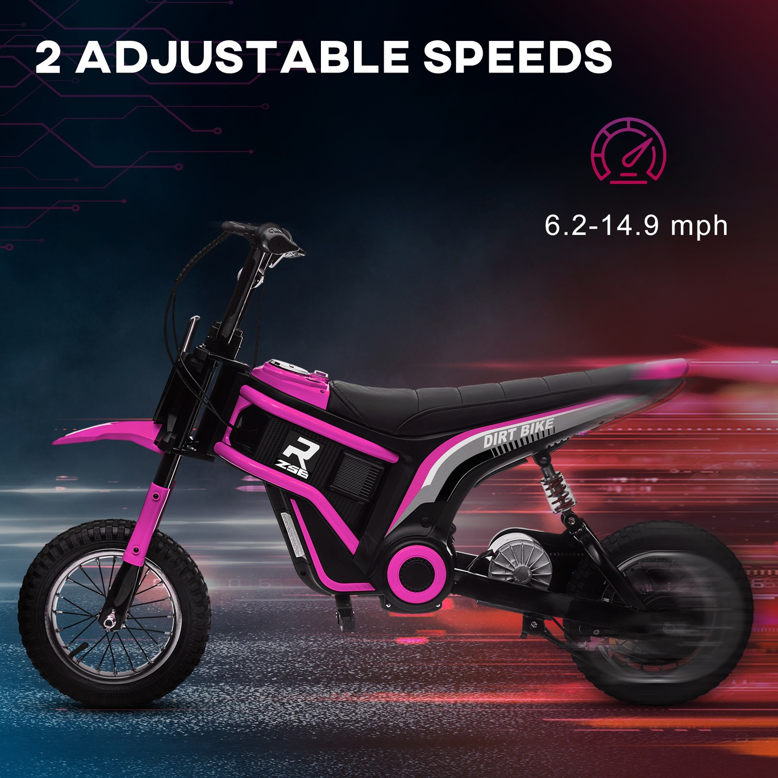 24V 350W 15 MPH Electric Dirt Bike Motorcycle w/ Twist Grip, Pink
