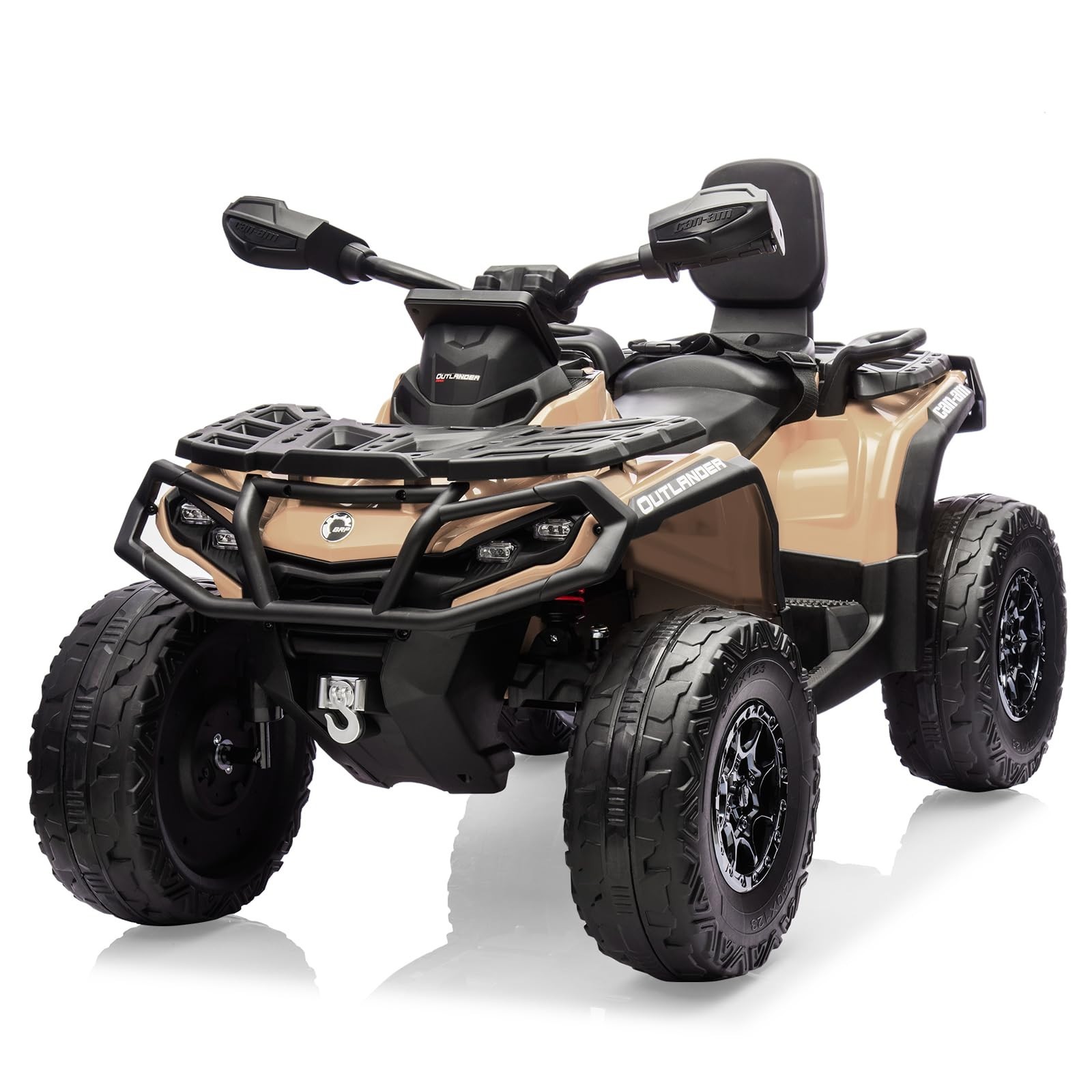 2 Seaters 24V Kids Ride On Car Toy Car Licensed Can-Am Electric ATV Leather Seat