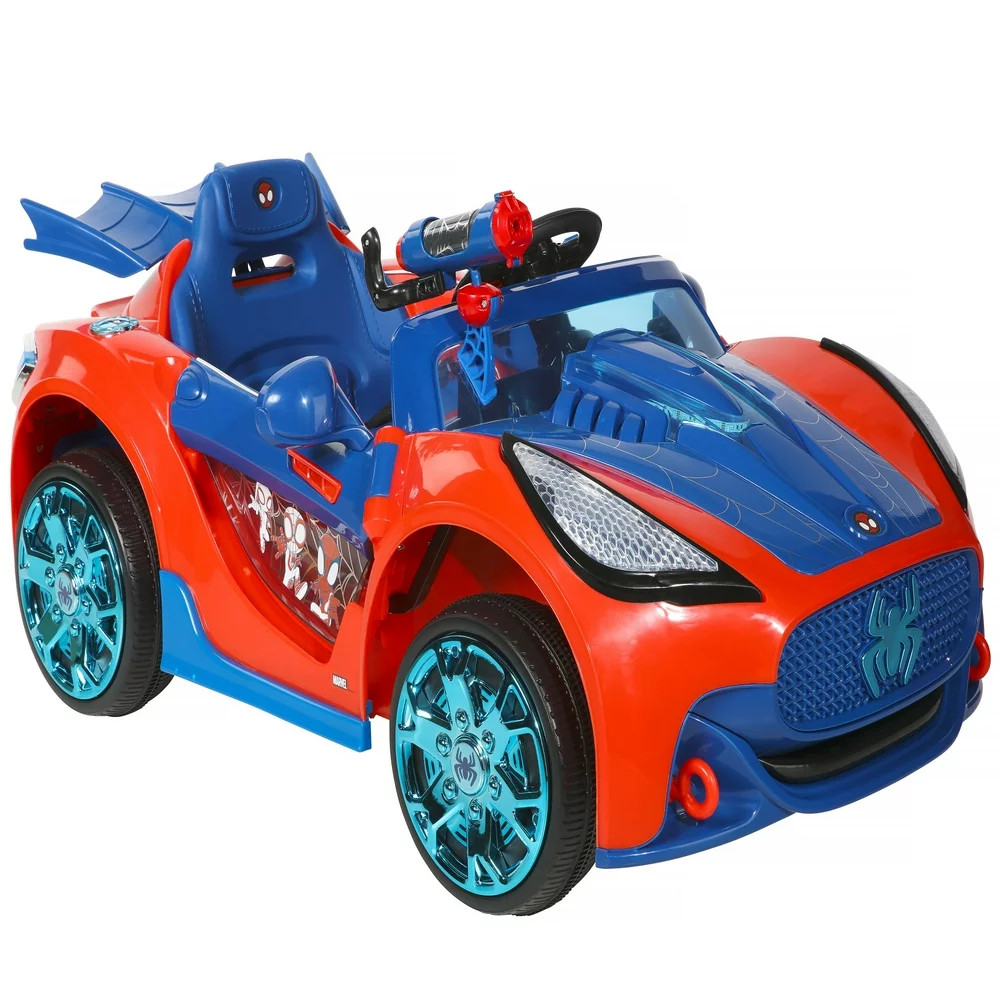 Kids Spider-Man Superhero Battery-Powered Vehicle w/ Authentic Graphics, Ages 3+