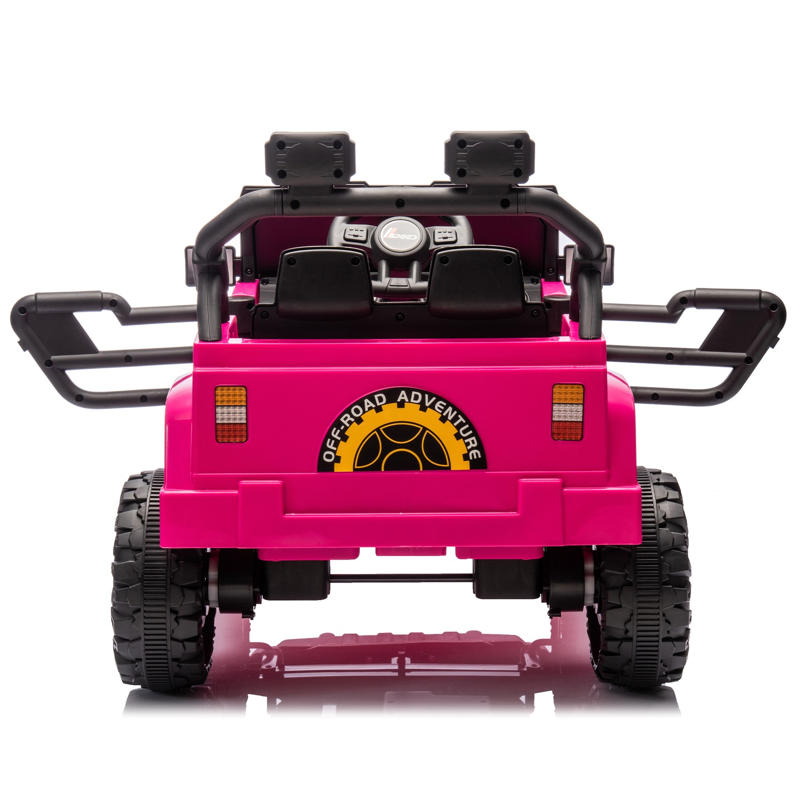 12V Kids Ride On Car Dual Drive 4 wheel With Bluetooth USB for Kids 2-4 Pink