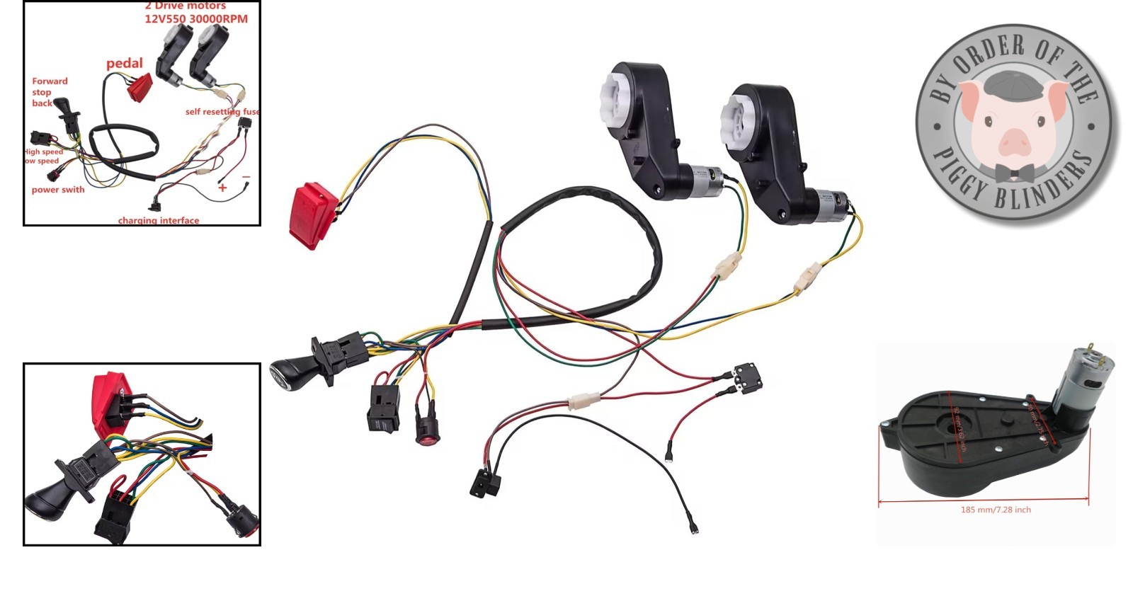 Hands-On DIY Electric Car Accessories for Children with Gearbox & Switch