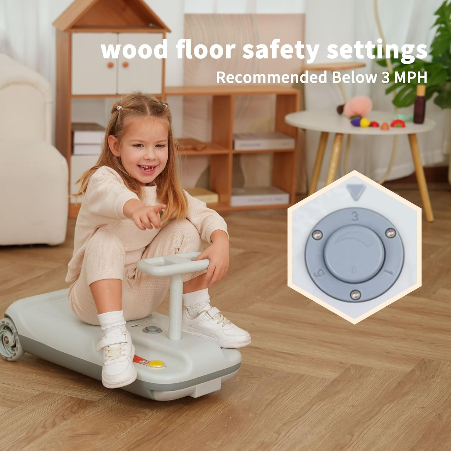 Kids Clean Car Ride-On Go Kart with Detachable Mop, Cleaning Fun 3-In-1 Electric