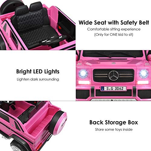 Ride on Car, Licensed Mercedes-Benz Maybach, 12V Battery Powered Vehicle Pink