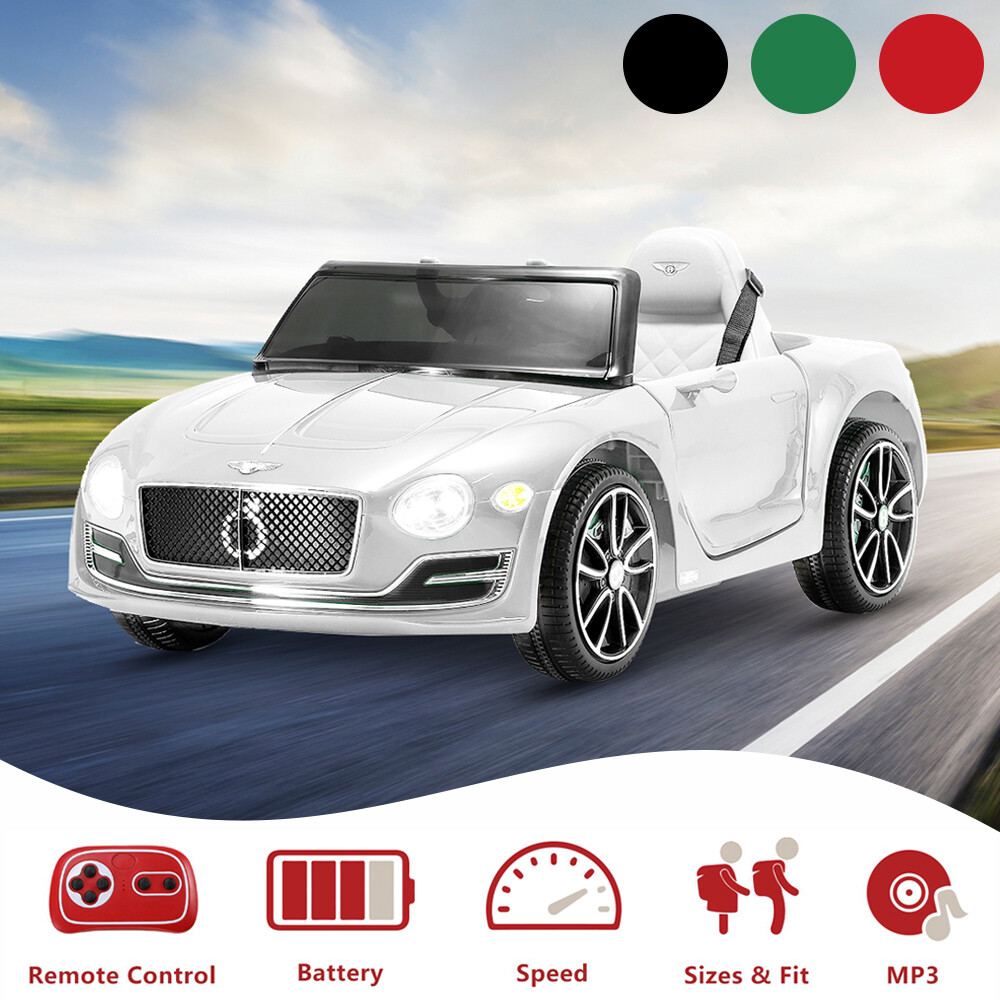 12V Kids Ride on Car Battery Powered Electric Toys Bentley Licensed w/Remote LED