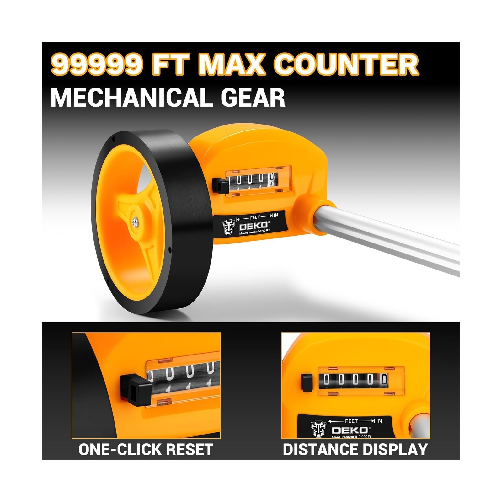 Measuring Wheel 4-inch, 99,999ft Capacity, w/ Carrying Bag – Compact