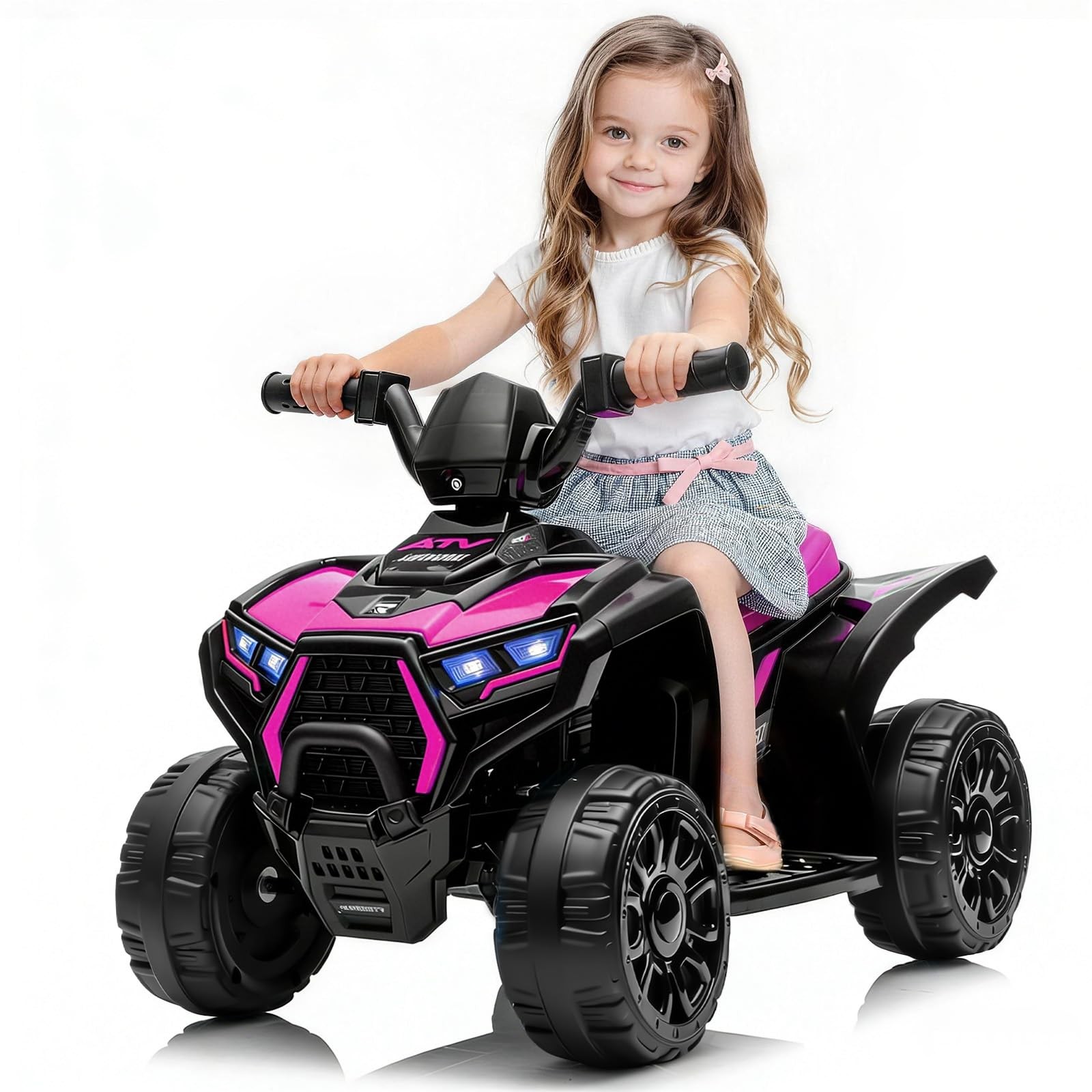 Ride on Car for Kids Electric 4 Wheeler ATV Toy w/ 3.5mph Max Speed for Toddler