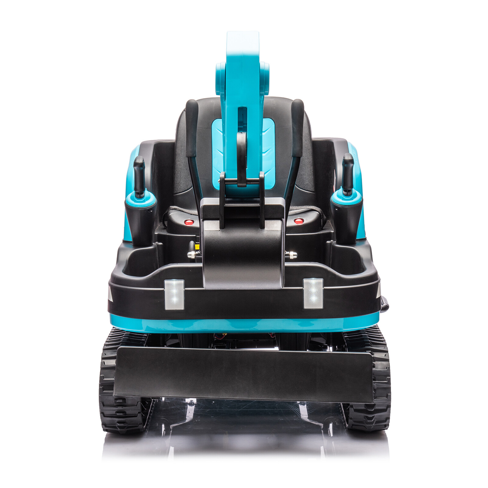 JOYLDIAS Blue 360° 12V Battery Kids Ride On Excavator & Bulldozer w/MP3,Remote