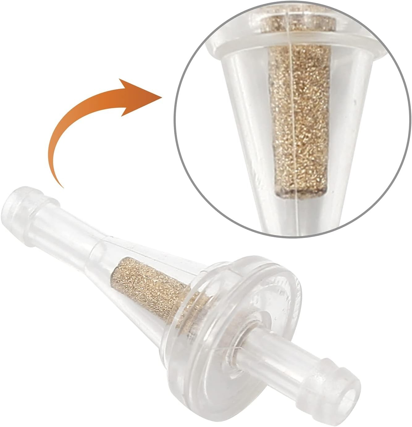 10Pcs 1/4 Inch Motorcycle Clear Gas Inline Fuel Filter Replacement for Dirt B…