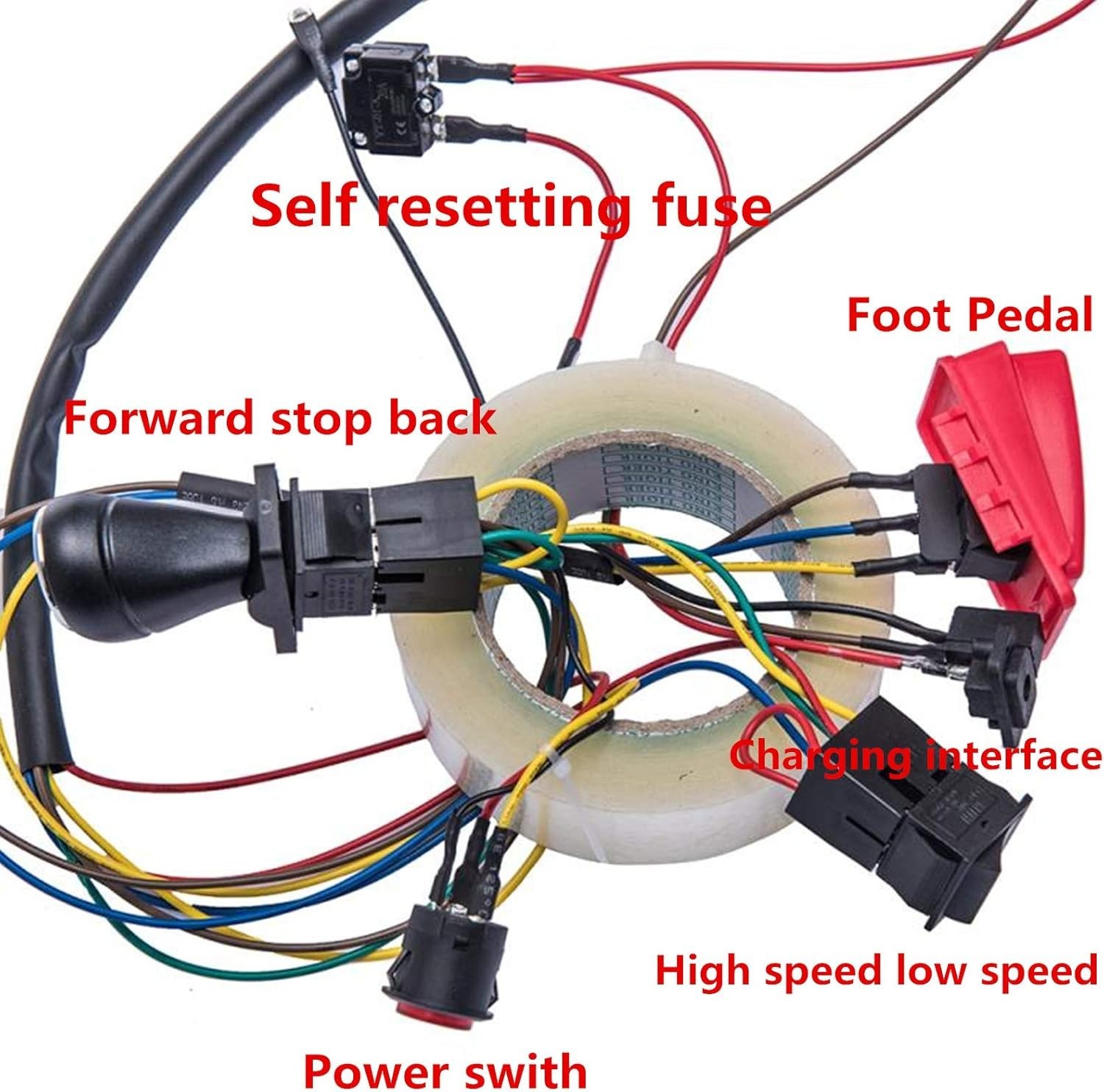DIY Kids Electric Car Parts Set – High-Speed Gearbox & Wires for Custom Builds