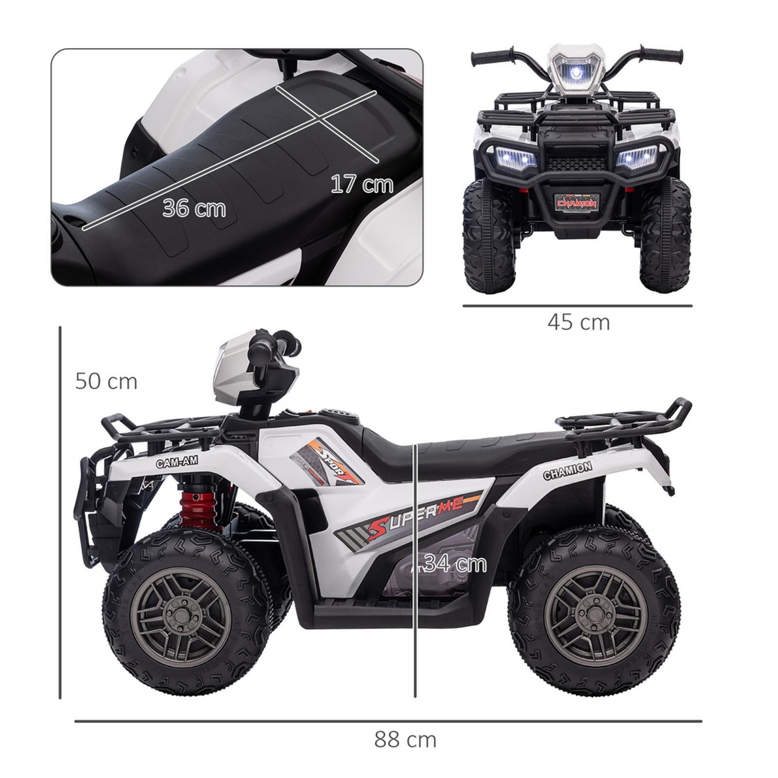 12V Ride on ATV for Kids, Kids Electric 4 Wheeler with Headlight,