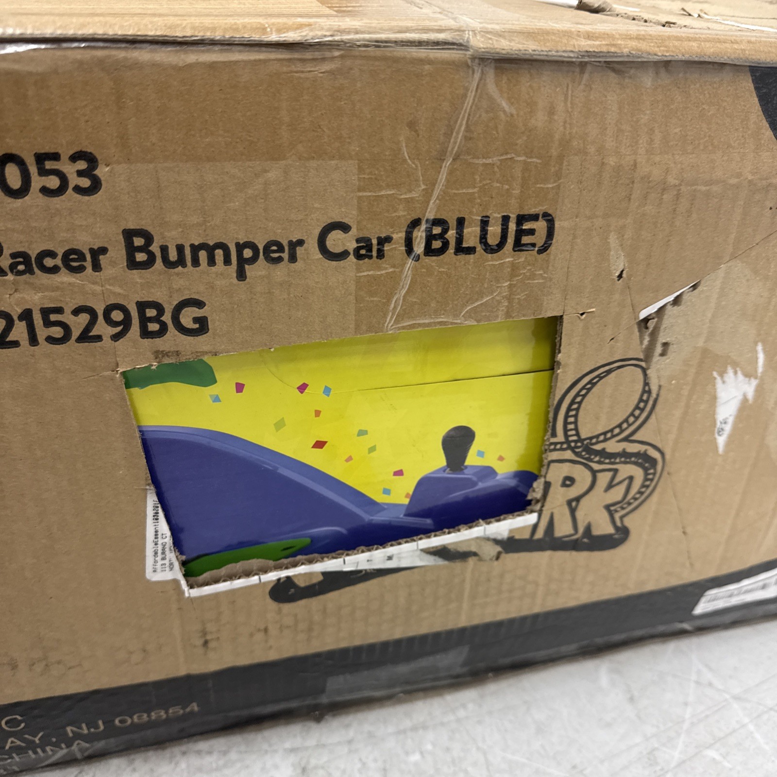 FLYBAR FUNPARK RACER RIDE-ON BUMPER CAR VEHICLE KIDS TODDLERS – BLUE/GREEN