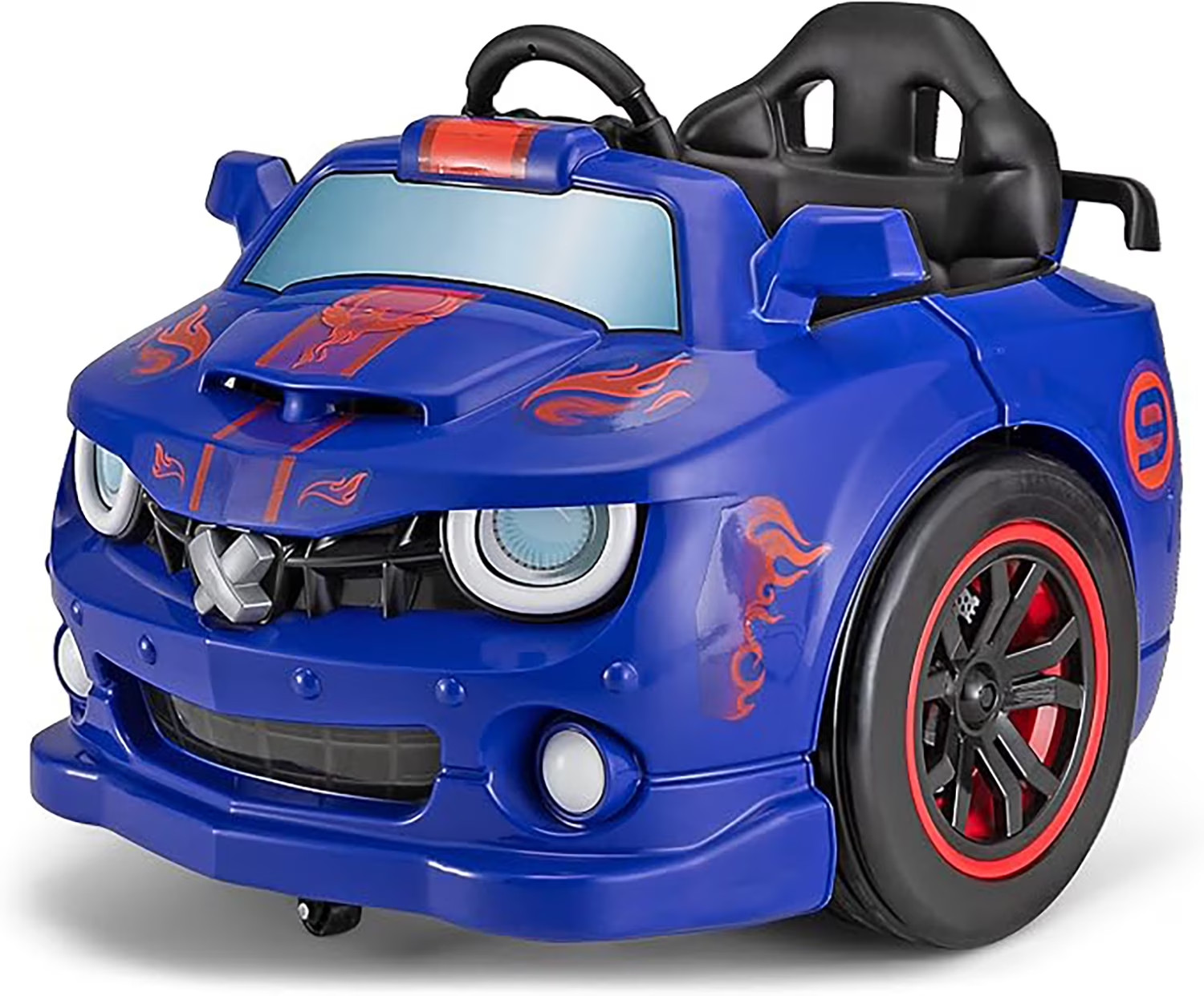 Kid Trax Blue Dizzy Racers 6V Ride-On Car with 360 Spin for Ages 2-5