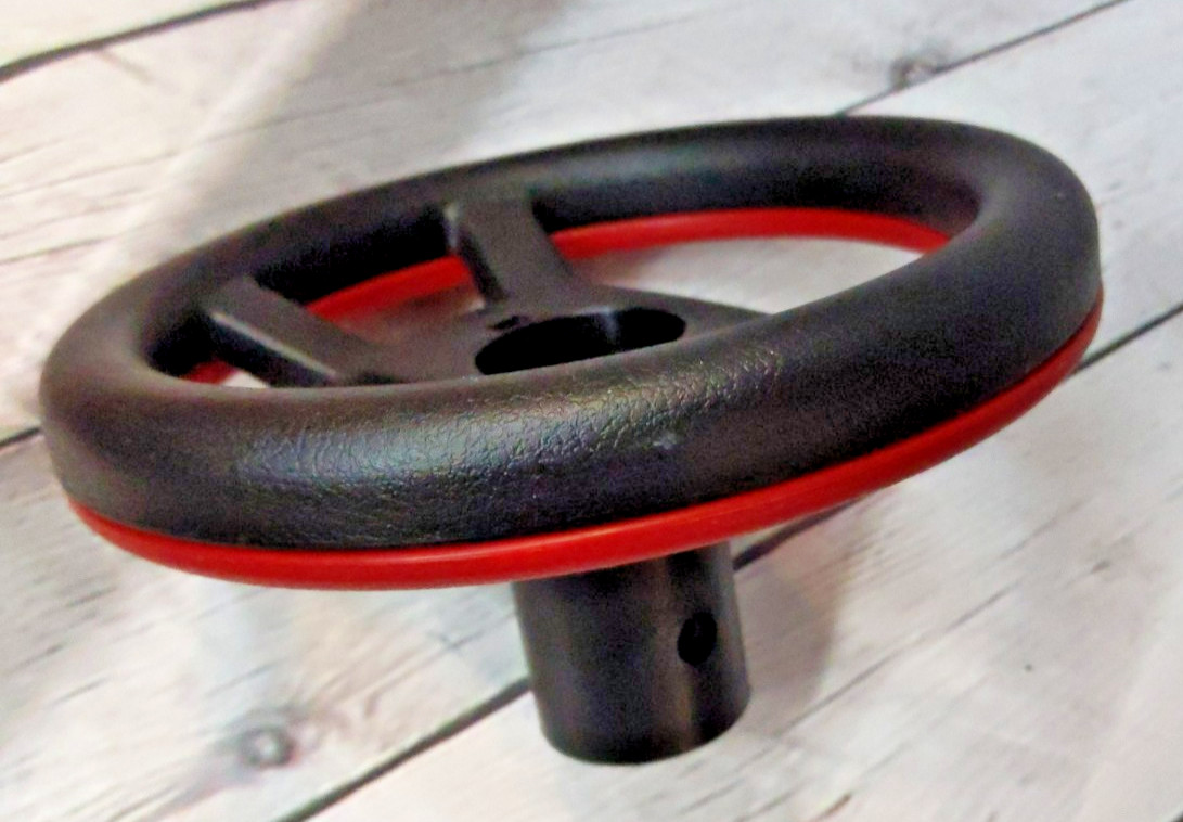 Genuine Peg Perego RZR 900, JD Tractor Steering Wheel #ASGI0217NN Black/ Red