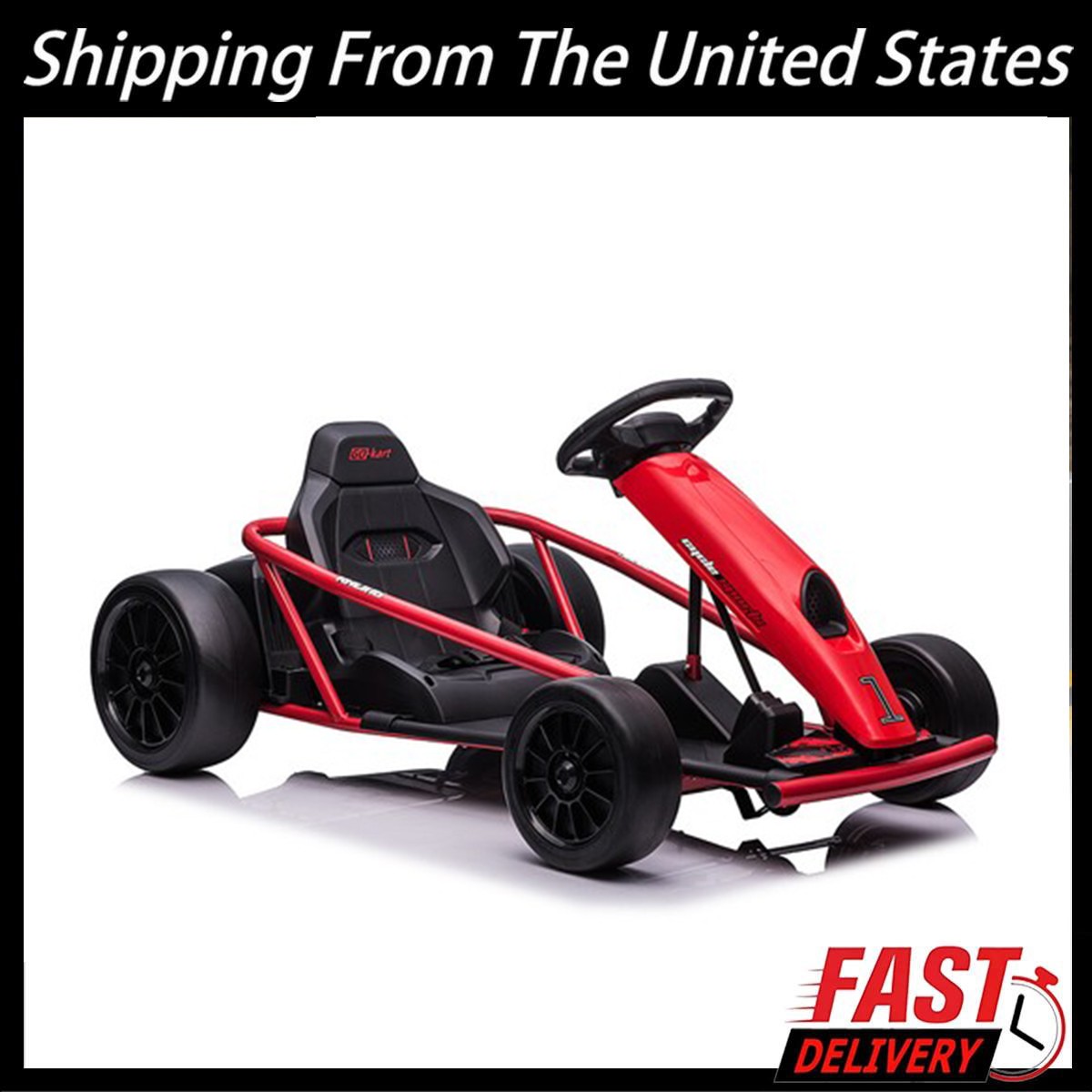 Ride On Toy for Teens 24V Go Kart 9Ah Large Battery 8MPH High Speed Drifting