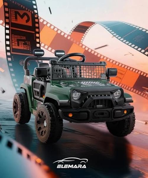Ride On Car, Bluetooth Ride on Toys for Toddlers, 12V Kids Battery Green