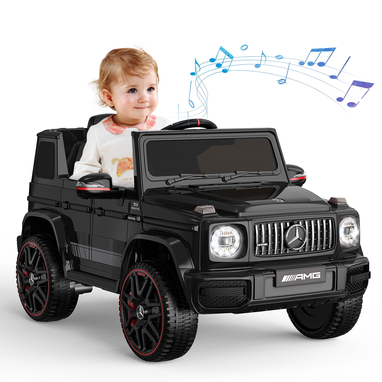 12V Mercedes Benz G63 G-Class G Wagon Ride On Toy w/ Remote Control LED Music