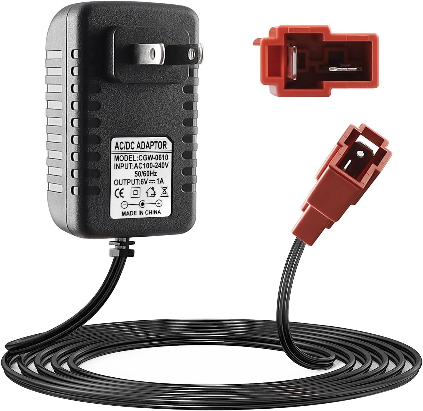 6V Battery Charger for Ride on Toys Car, Compatible with BMX X6, Kid TRAX GMC, W